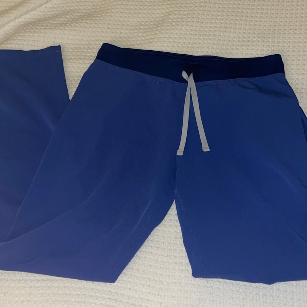 Figs Royal Blue Track Joggers with Black Waistband